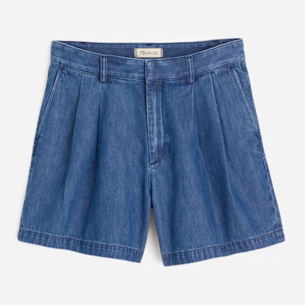 Madewell Harlow Superwide Blue Jean Shorts